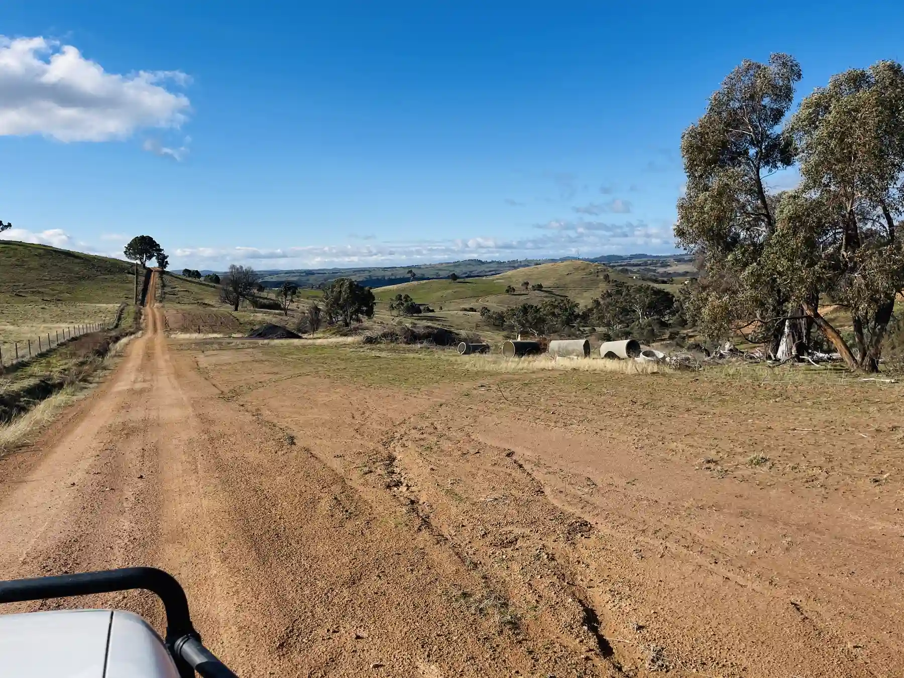A long track through the open country