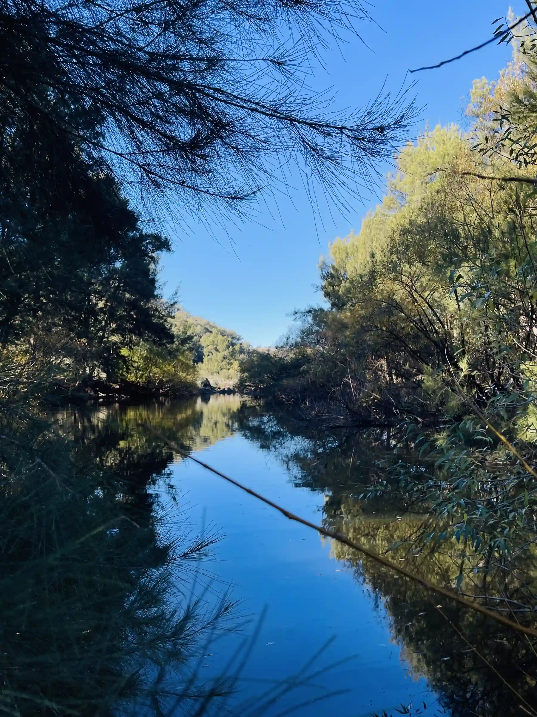 Blue reflections on the Murrumbidgee