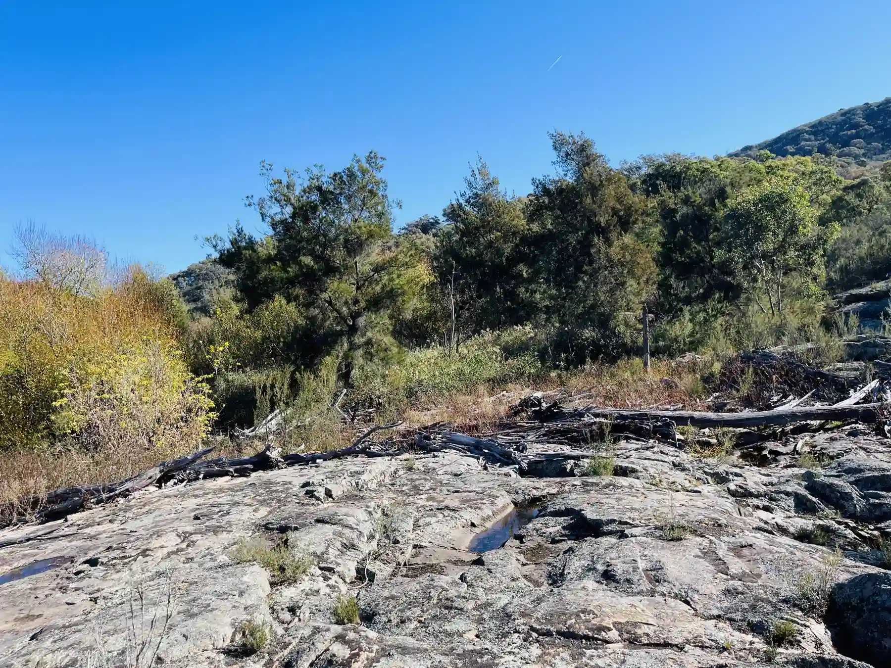 Granite channels beside the river